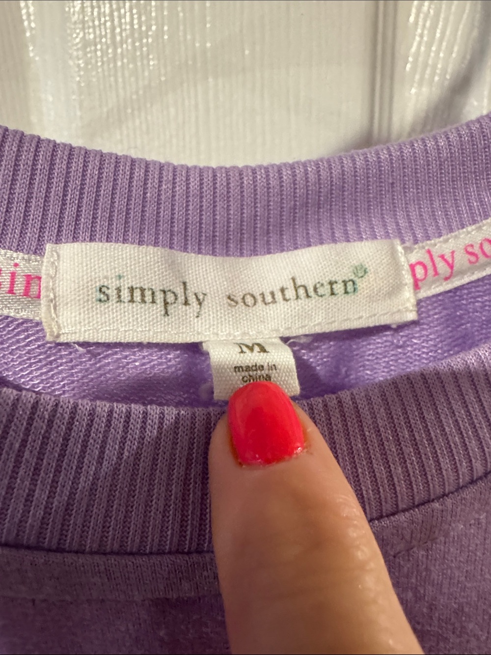 Simply Southern Lavender "BE KIND" Pullover Sweatshirt - Picture 3 of 5